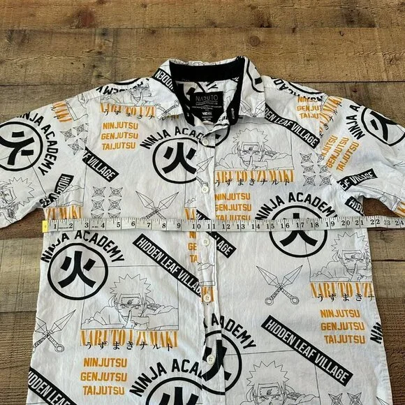 Naruto Men's Short Sleeve Button Down -M - Picture 3 of 7